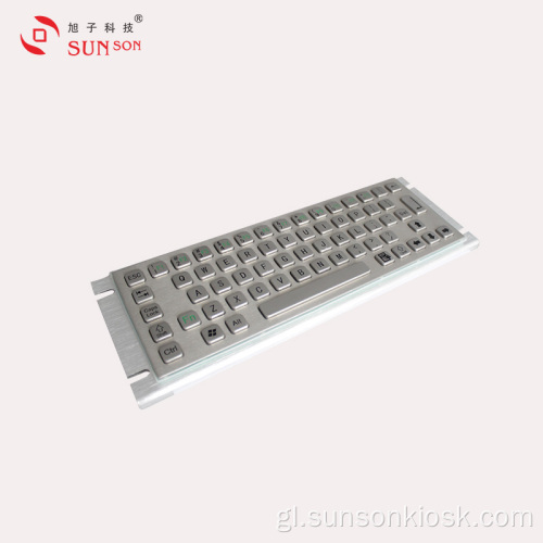 Teclado de metal reforzado para quiosco de información